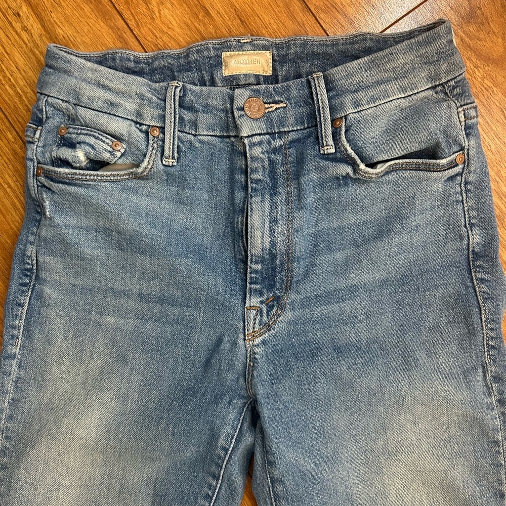 Women’s Size 26 MOTHER Light Blue High Rise Skinny Jeans - Picture 2 of 6